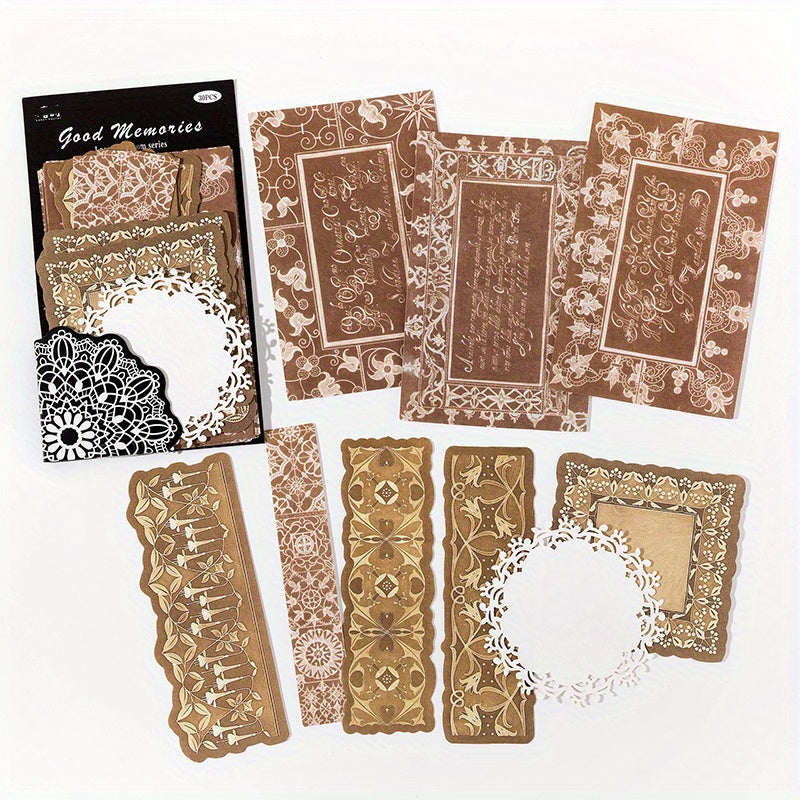 30PCS Vintage DIY Material Paper for Scrapbooking Stationery