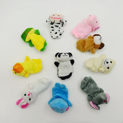 10pcs Mini Plush Animal Finger Puppets Soft Interactive Toys