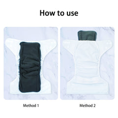 2PCS Mumsbest Bamboo Charcoal Diaper Inserts Washable Nappy Liners