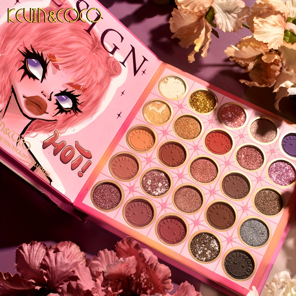 3-Layered Eyeshadow Palette with Matte, Pearl and Earth Tones