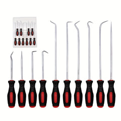 10pcs Pick & Hook Set O Ring & Seal Remover Soft Grip Assorted Shapes