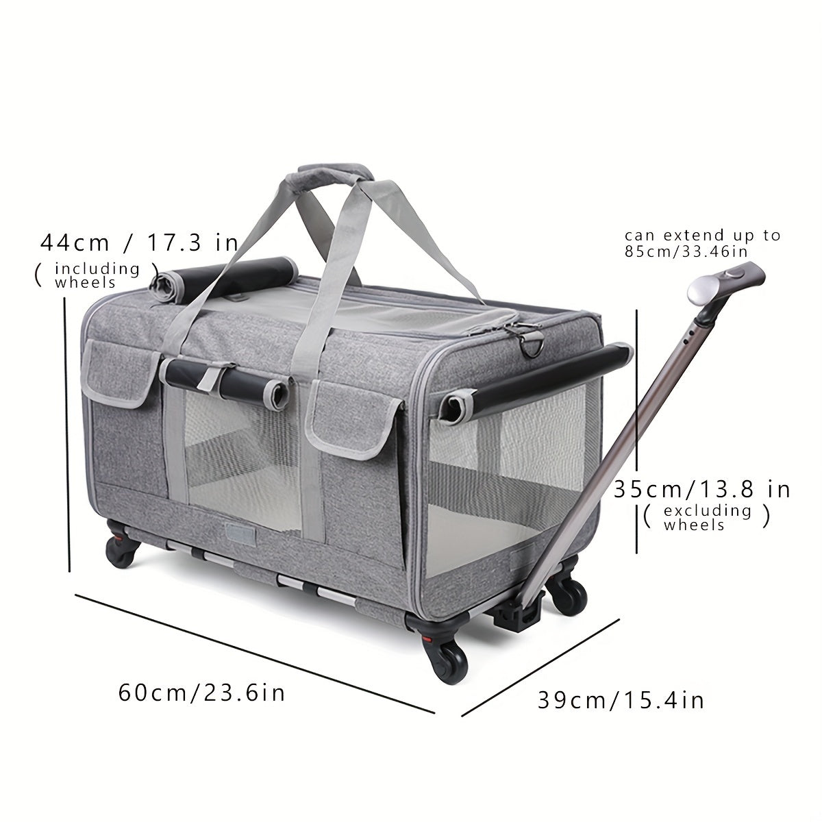 Spacious Pet Carrier Stroller For Dogs And Cats