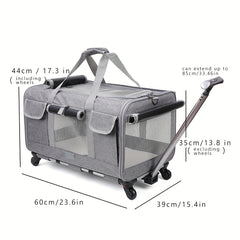 Spacious Pet Carrier Stroller For Dogs And Cats