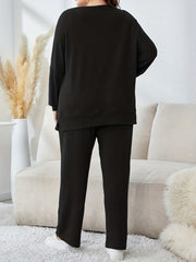  2 Piece Set Round Neck Top & Pants Outfits