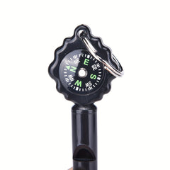 Camping Whistle Compass Keychain 2 in 1