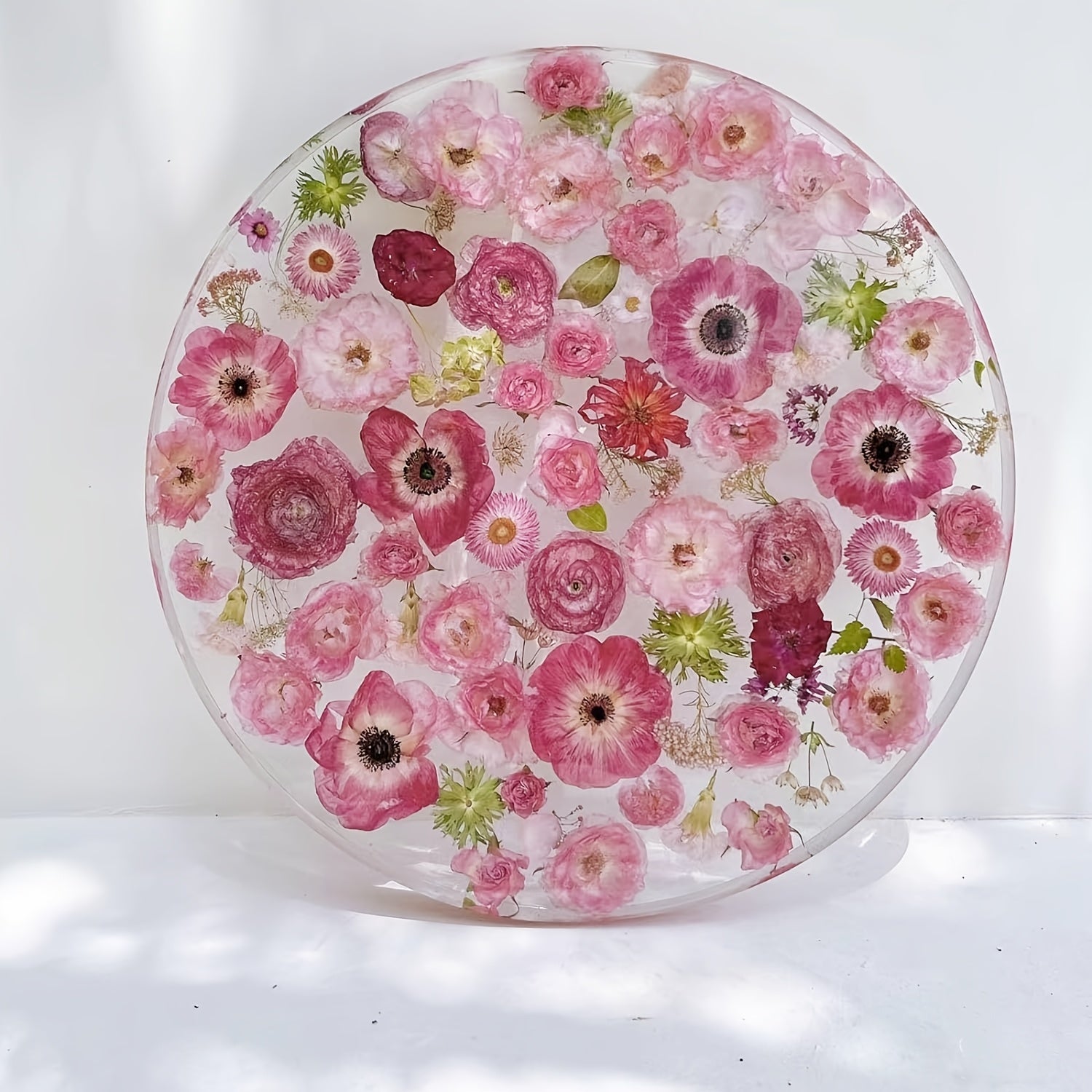 48pcs Pink Dried Pressed Flower Leaf Plant Resin Mold Jewelry Making
