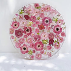 48pcs Pink Dried Pressed Flower Leaf Plant Resin Mold Jewelry Making