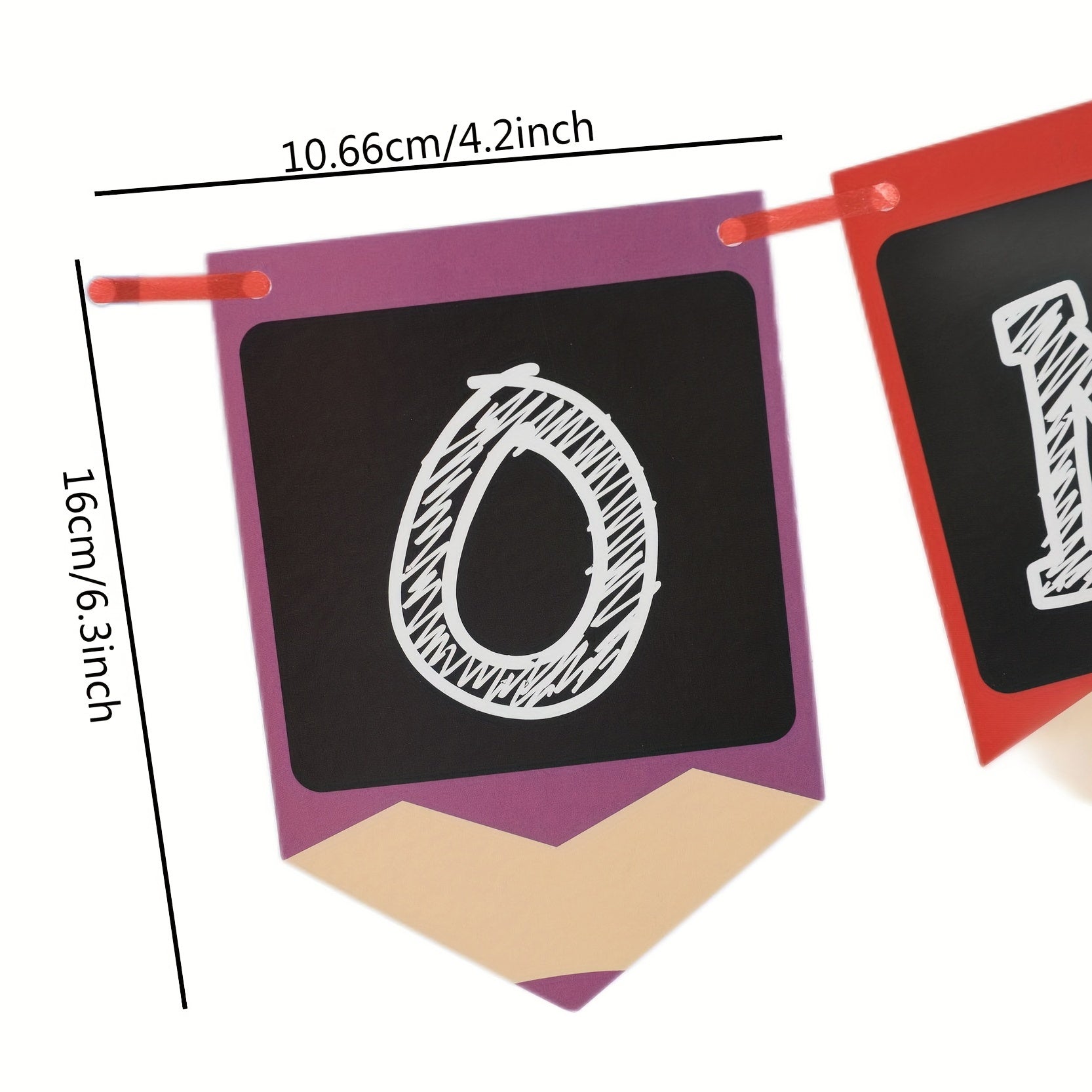 School Season Back To School Letter Pull Flag Party Decoration