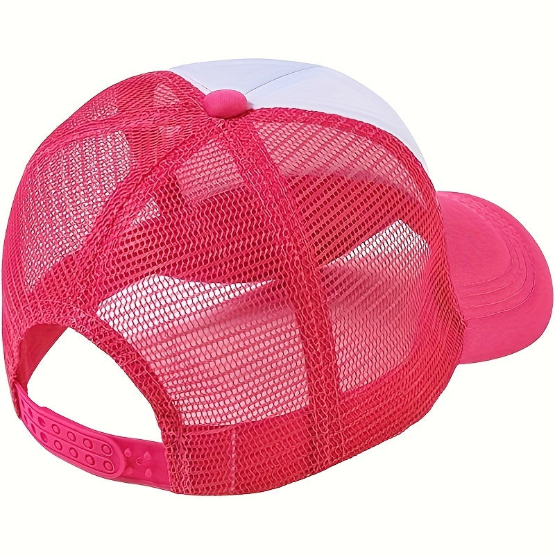 Boy Mom Printed Trucker Hat Baseball Cap Adjustable Mesh Sunshade Dad Hat