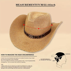 Western Cowboy Hat Mens Womens Spring Summer Sun Protection Retro Knight Hat