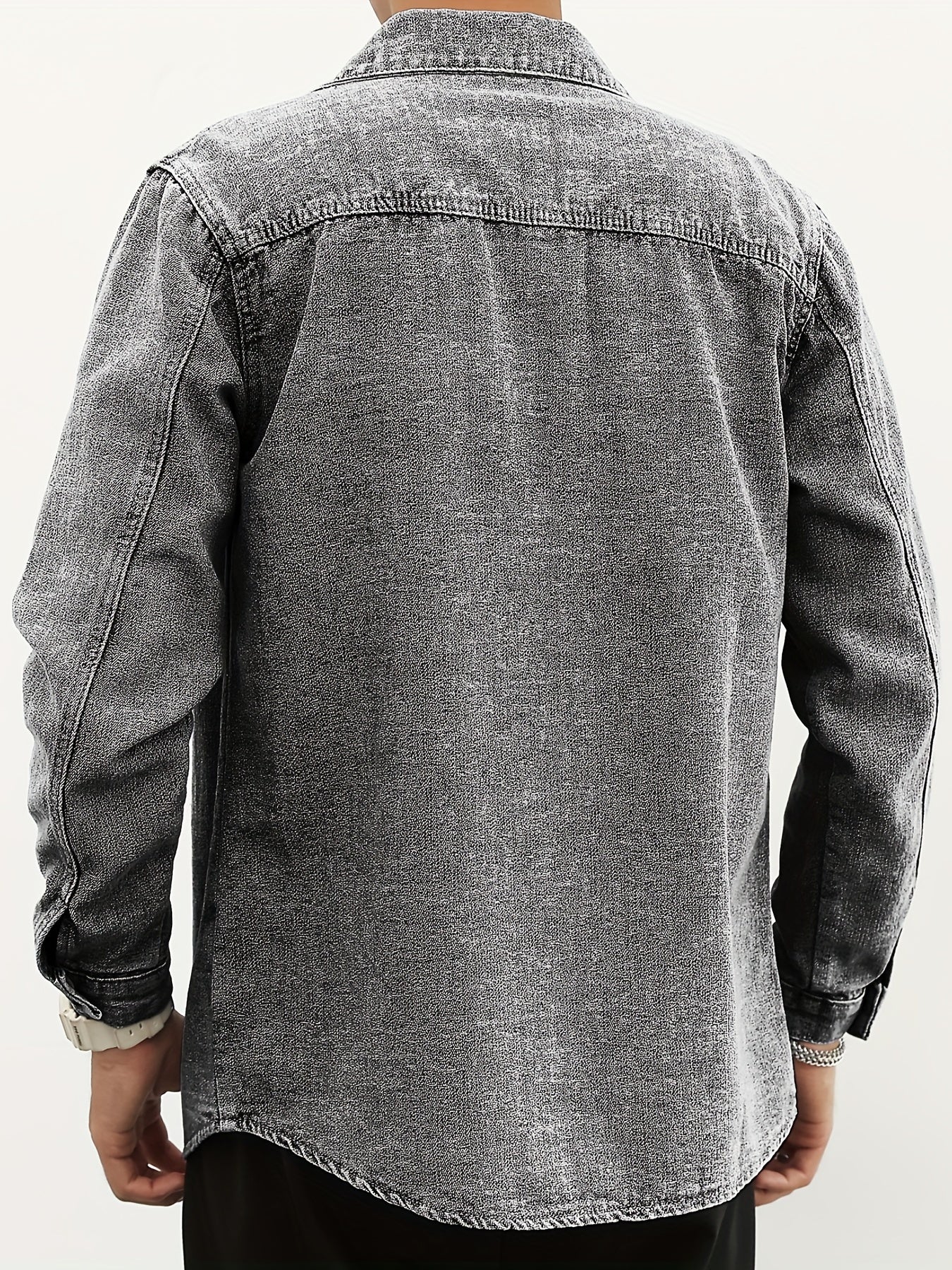Men's Casual Denim Jacket Button Up Street Style