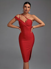 Casual Sleeveless Asymmetrical Slit Dress for Women