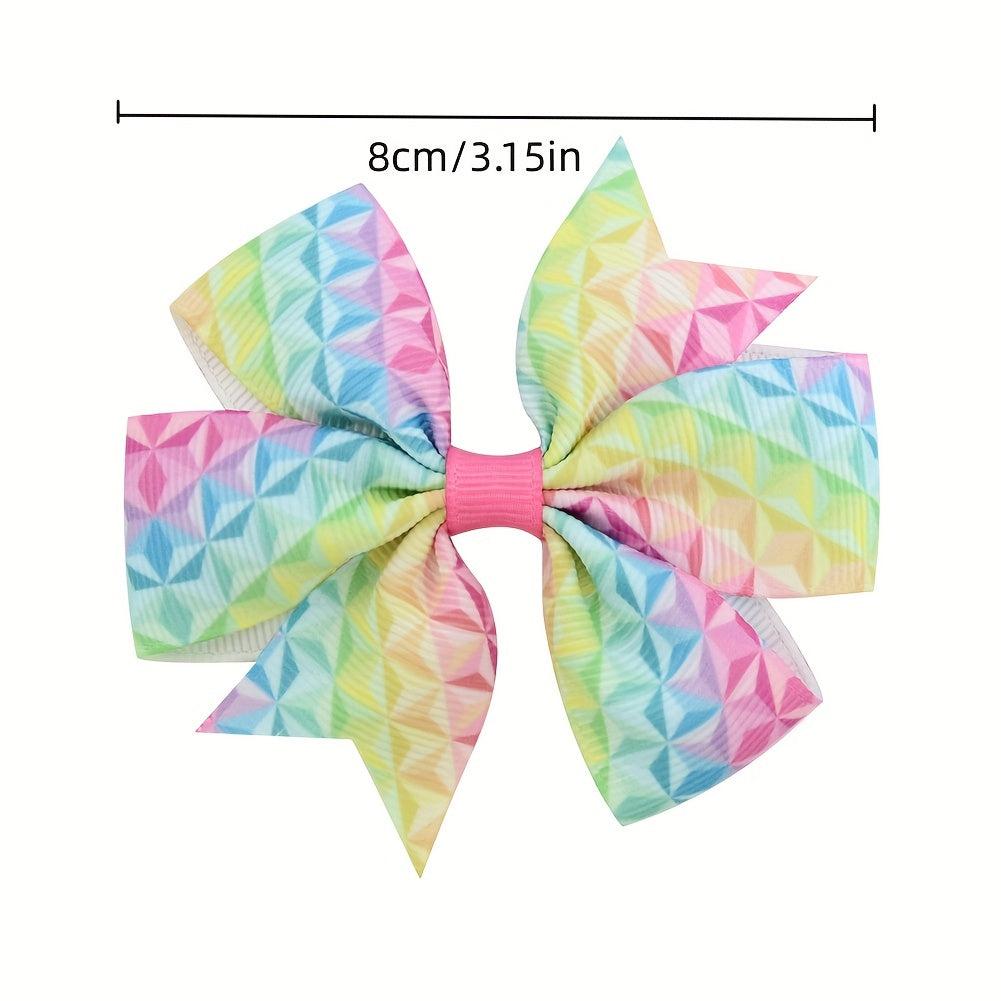 6pcs Gradient Bow Hair Clips for Girls
