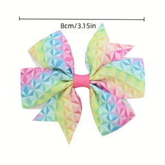 6pcs Gradient Bow Hair Clips for Girls
