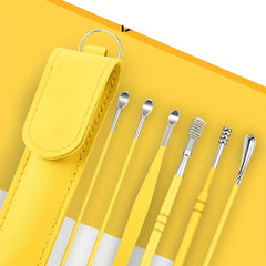 Stainless Steel Ear Pick Set Ear Wax Removal Kit with Portable Bag
