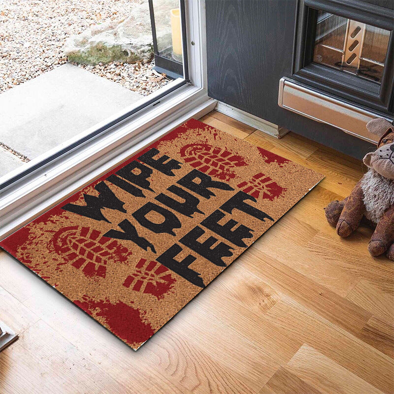 Halloween Rock Skull Washable Floor Mat Entrance Balcony Porch Stain-resistant