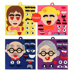 Funny Change Face Puzzle Game Montessori Learning Toy for Kids