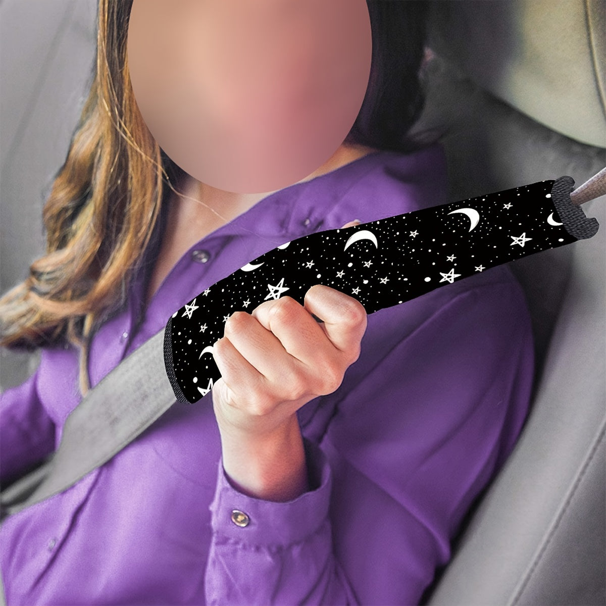 Star Moon Print Car Seat Belt Cover Soft Safety Shoulder Pad Protector