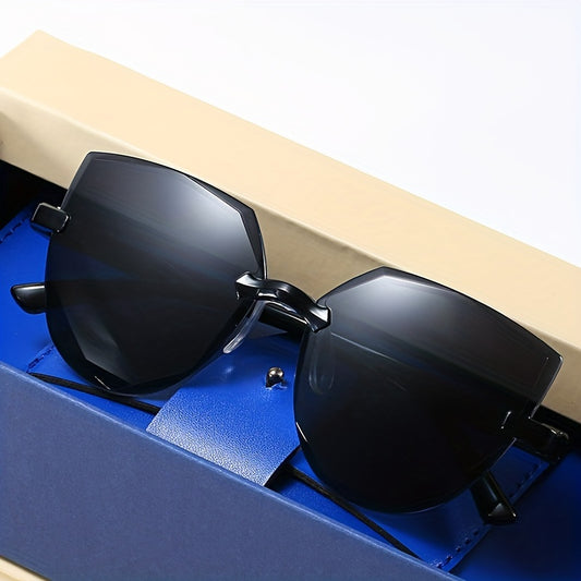 Rimless Cat Eye Sunglasses UV400