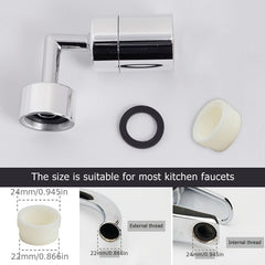 Kitchen Plastic Rotatable Faucet Sprayer Flexible Bathroom Tap Extender Adapter