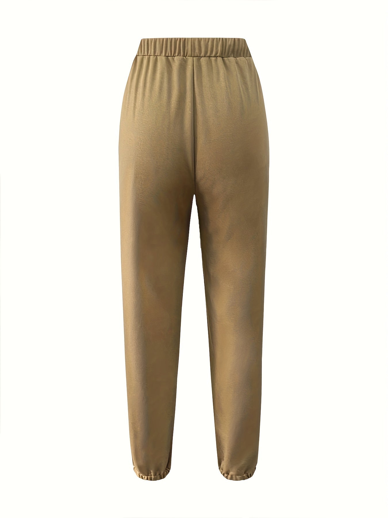  Solid Ripped Drawstring Waist Joggers With Pockets