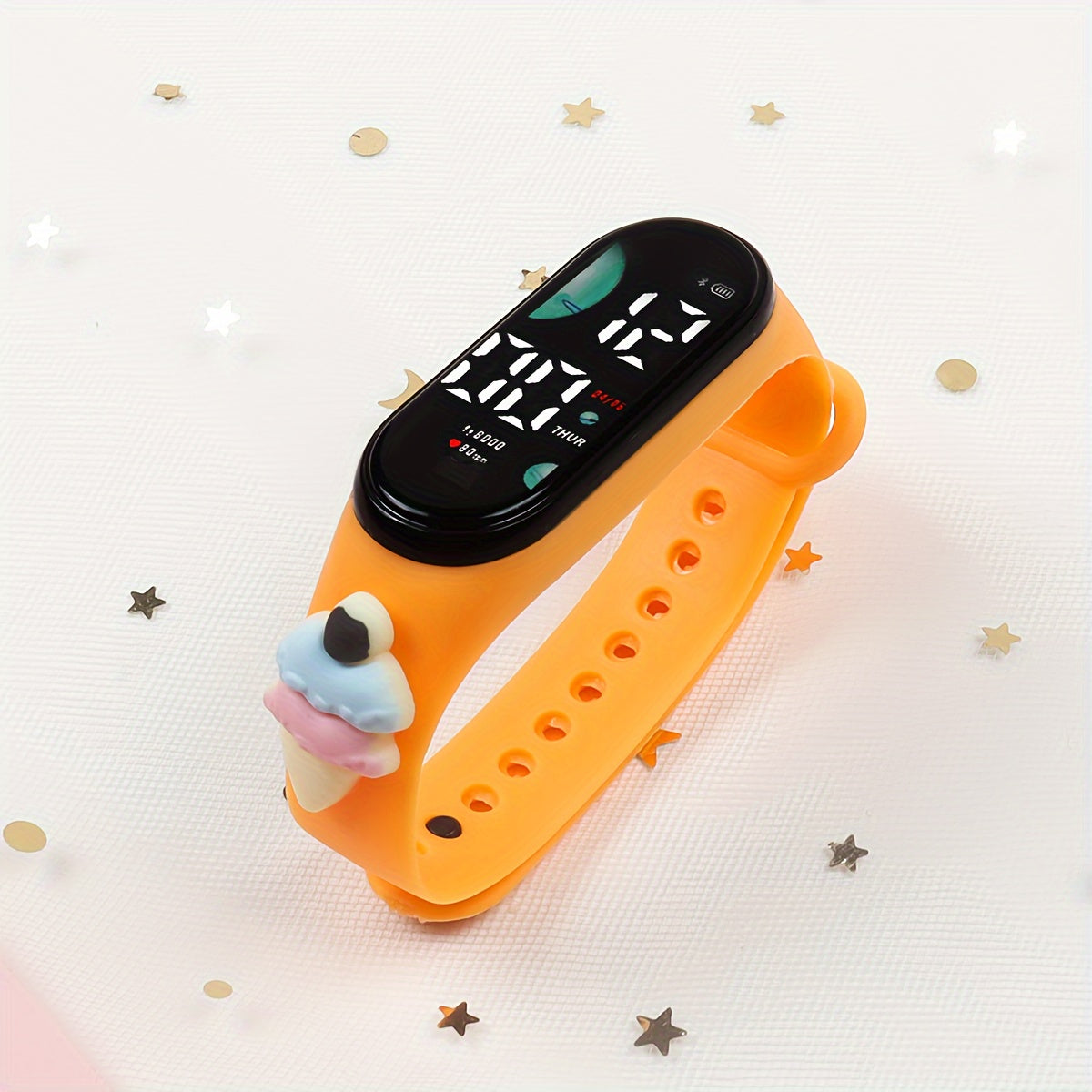 5PCS LED Digital Watches for Kids Mixed Colors Non Waterproof