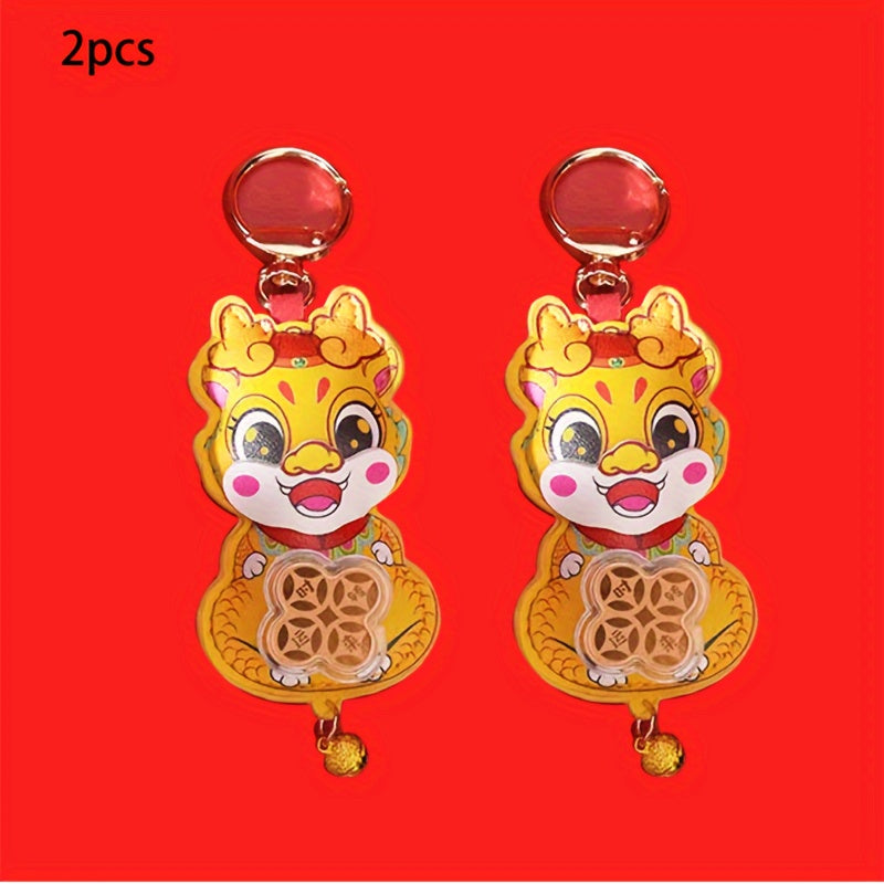 Golden Dragon Key Chain Pendant Cartoon Keychain Bag Decoration