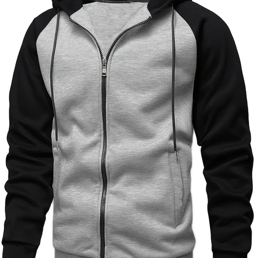 Men's Hooded Cardigan Fleece Top Coat