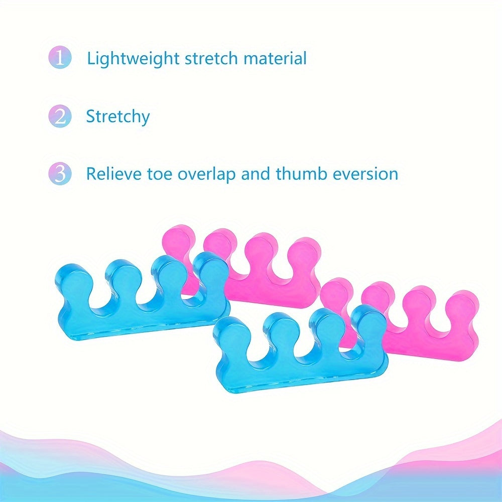 4pcs Women's Pedicure Toe Separator Toe Pad Overlapping Toe Corrector