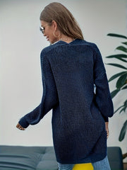  Casual Cardigan Women's Plus Solid Long Sleeve Open Front Sweater