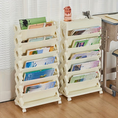 6 Tier Small Bookshelf Beside Desk Office Floor Shelf Lesson Desk Side