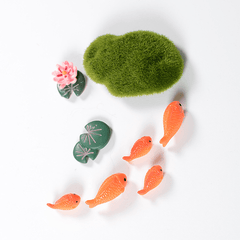 8Pcs Lotus Pond Carp Fridge Magnets Whiteboard Home Decoration