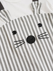 Mouse Print Baby Boys Long Sleeve Jumpsuit