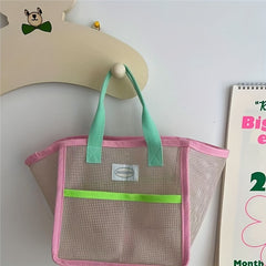 Travel Vacation Mesh Mommy Bag Hand held Storage Bag