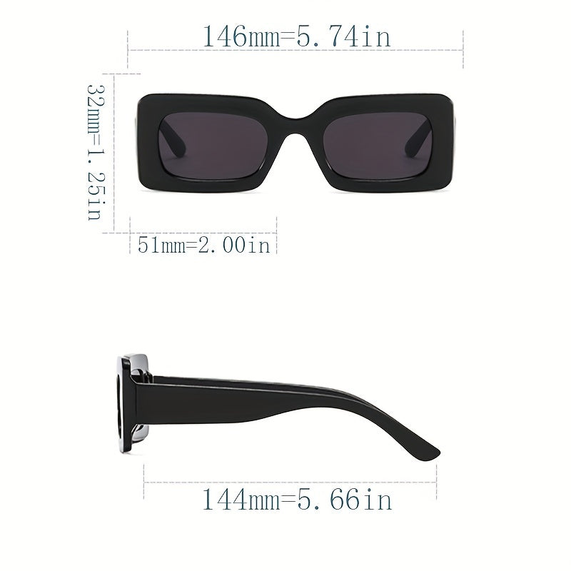 Y2K Rectangle Sunglasses For Women Men UV400