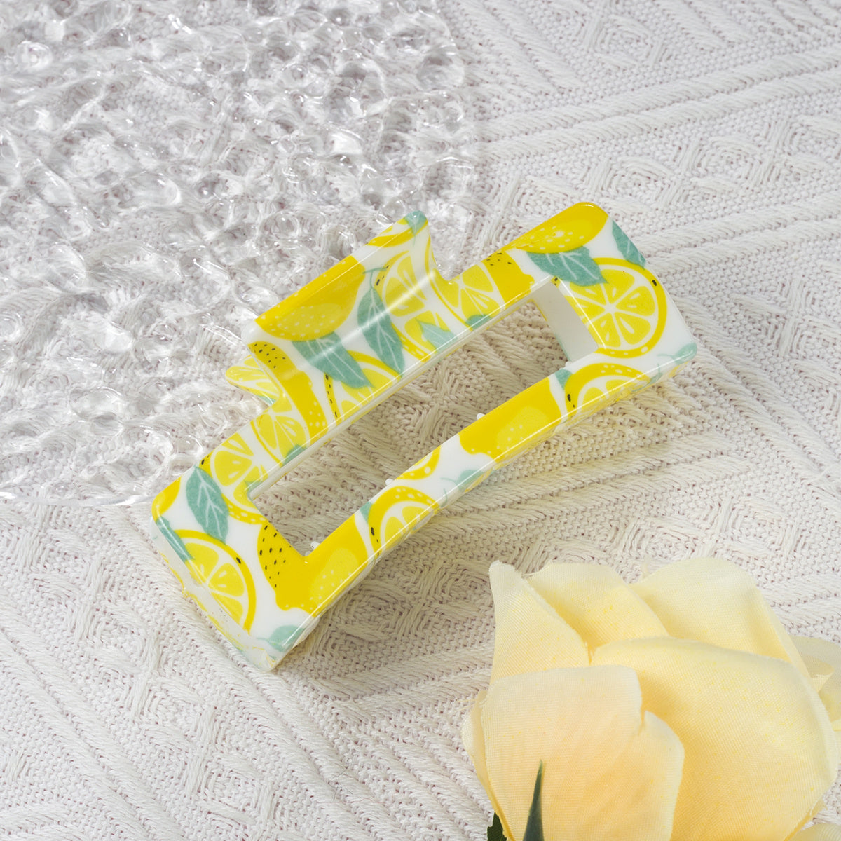 Square Lemon Fun Big Hair Clip Women's Hair Accessories