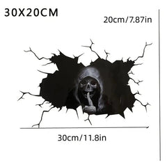 Halloween Skull Sticker Decal - Spooky Home Decor