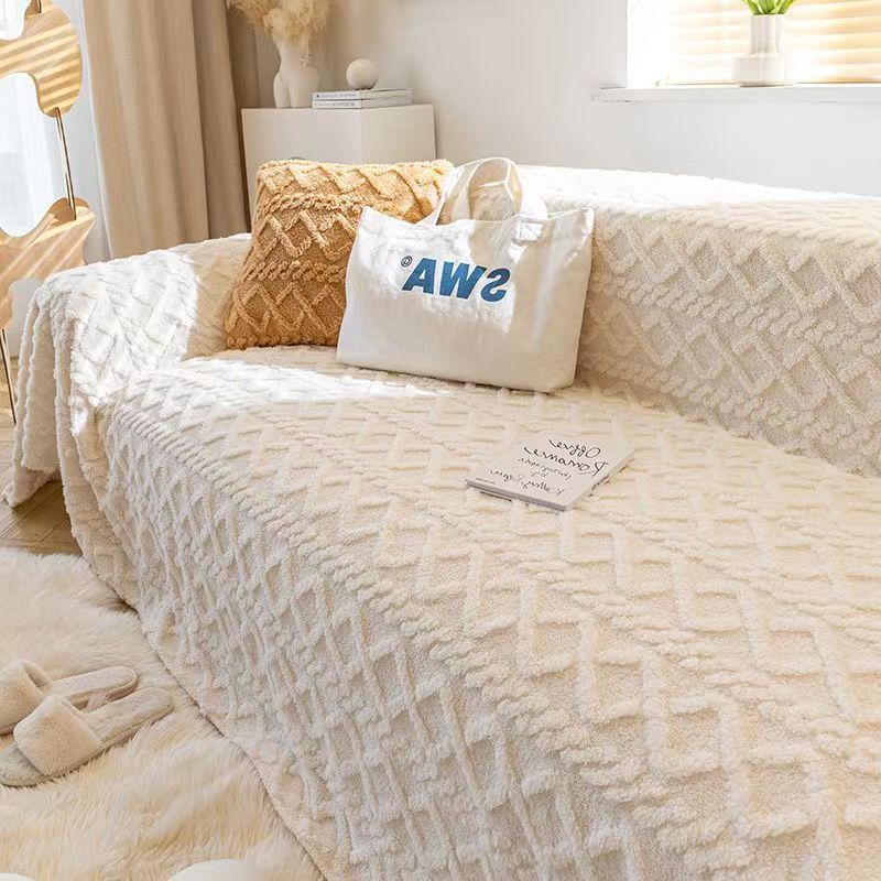 Soft Plush Sofa Slipcovers Anti Scratch Cushion Cover Home Decor