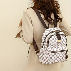 Plaid Print Backpack Spacious & Durable for Travel & Commute