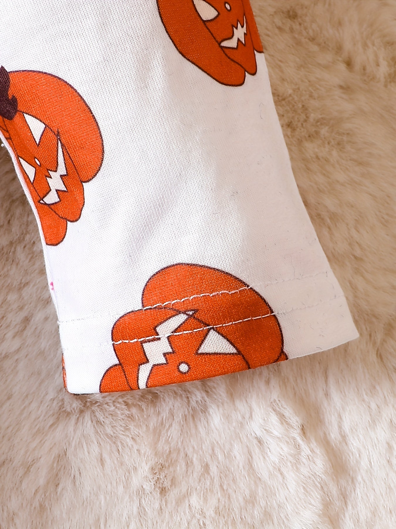 Halloween Pumpkin Graphic Romper Baby Onesie