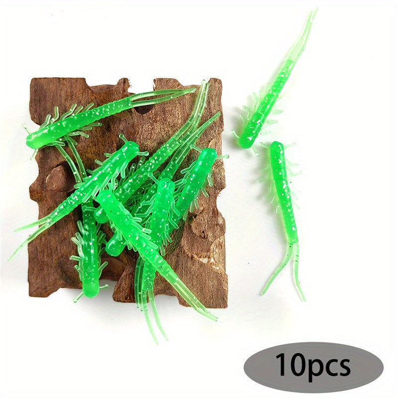 10pcs Worm Fishing Lures for Freshwater & Saltwater Fishing