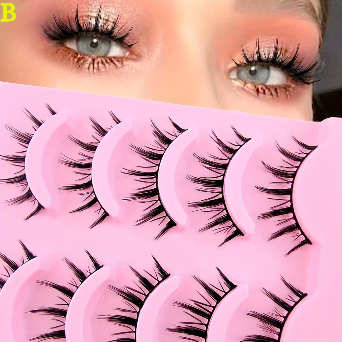 5 Pairs Devil Style False Eyelashes Natural Look Faux Mink Lashes for Cosplay