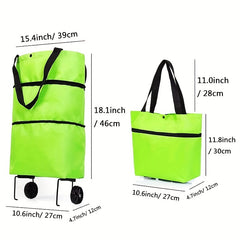 Collapsible Shopping Cart with Wheels Lightweight Portable Durable