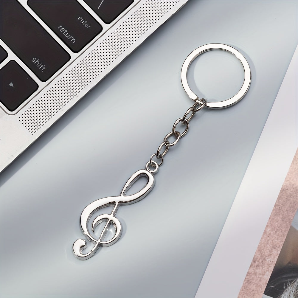 Music Note Metal Keychain Stainless Steel Bag Music Symbol Jewelry