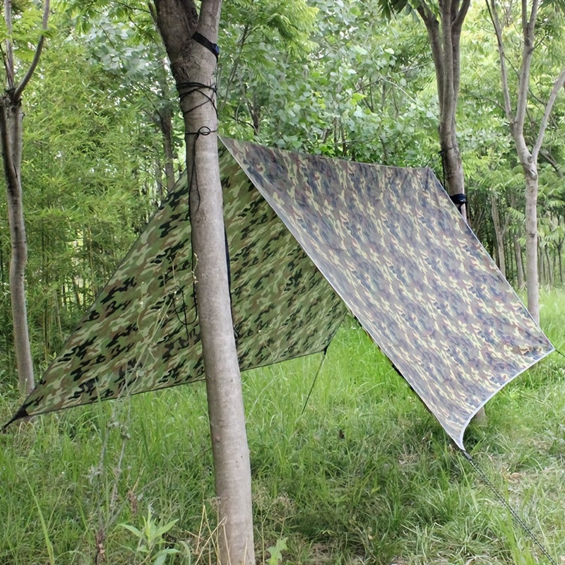 Portable Camouflage Sunshade Canopy for Camping and Beach