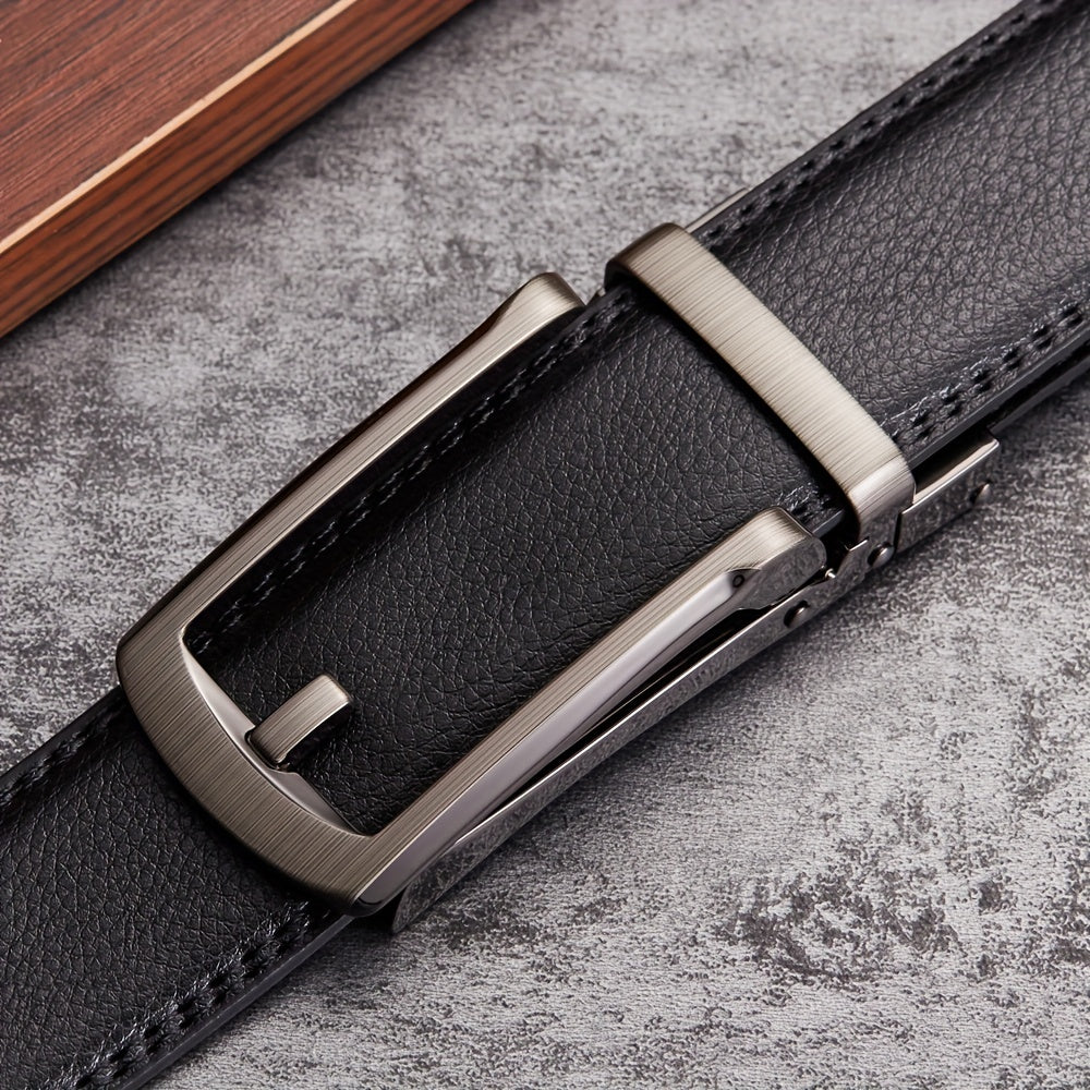 Men's Cowhide Belt w/Automatic Buckle, Formal Business Gift