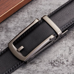 Men's Cowhide Belt w/Automatic Buckle, Formal Business Gift