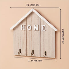 Solid Wooden Hook One Row Creative Entryway Hanging Clothes Hook