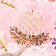 Rhinestone Hair Combs for Women - Decorative Flower Hair Pins