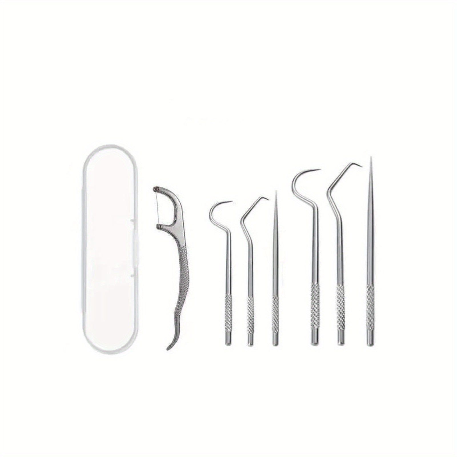 Portable Stainless Steel Toothpick Set with Stand & Bag
